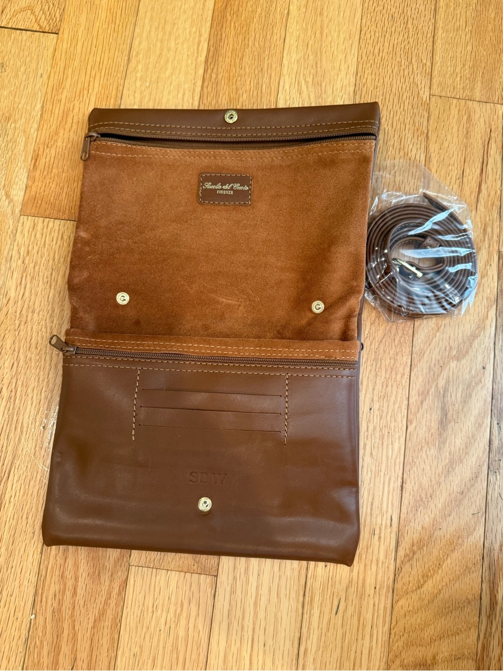 NEW Italian Leather crossbody bag